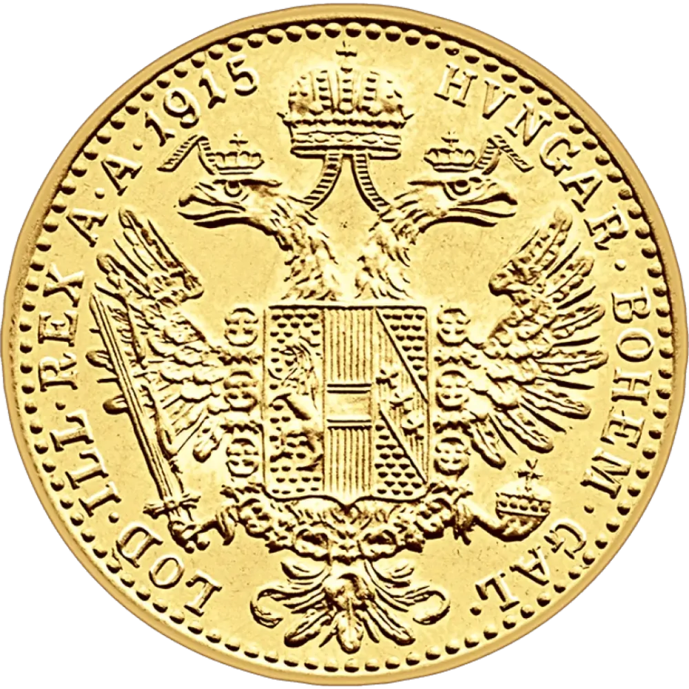 3.49 гр. златна монета 1 Австрийски Дукат 1915